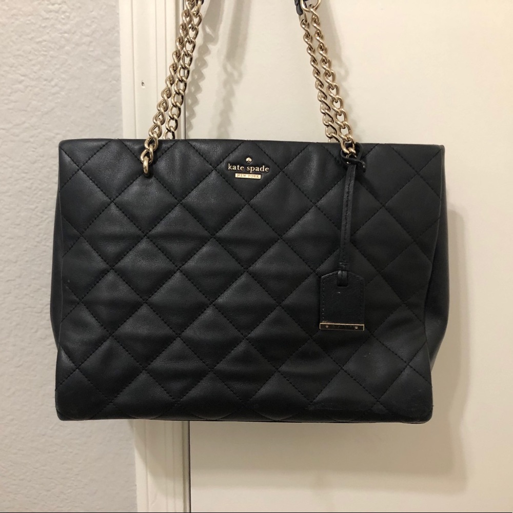Kate Spade New York Large black quilted Phoebe